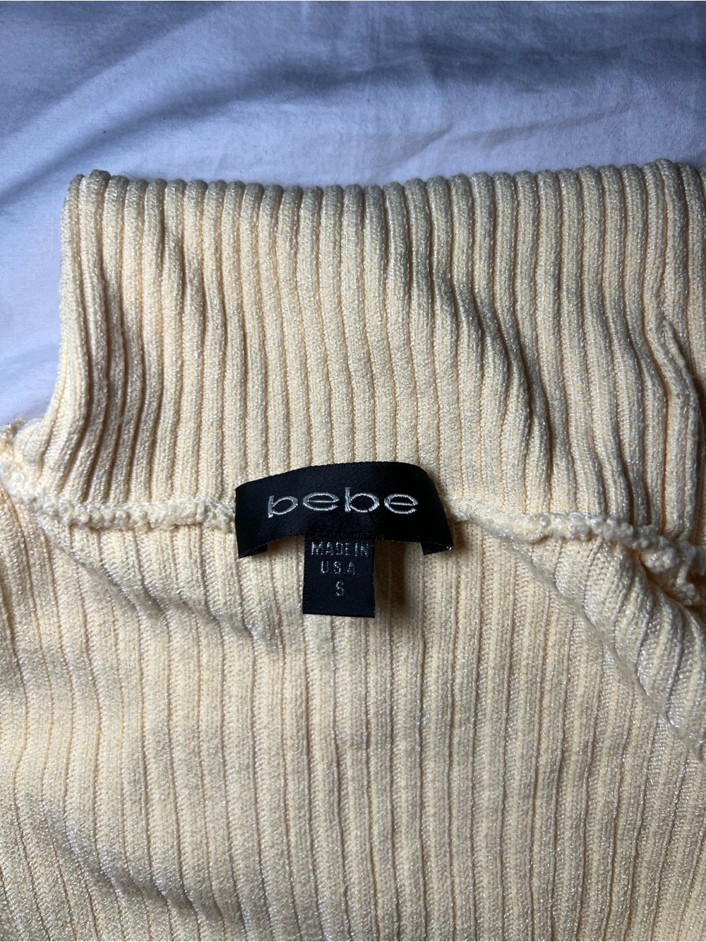 Vintage bebe Créme Brulee Pointelle Turtleneck Sweater - Picture 2 of 8